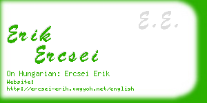 erik ercsei business card